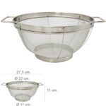 Escurridor Malla Acero Inoxidable Con Asas Ø 22 cm.