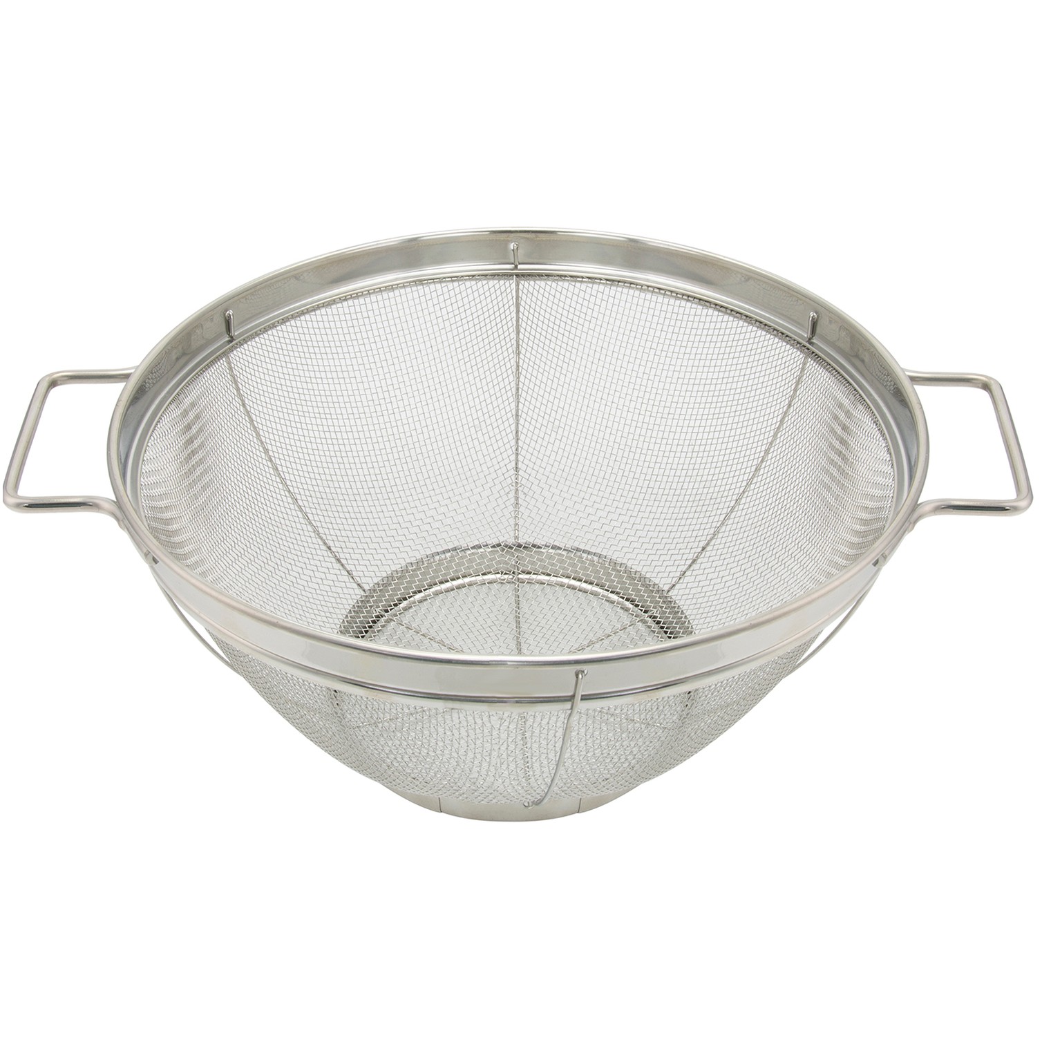 Escurridor Malla Acero Inoxidable Con Asas Ø 22 cm.