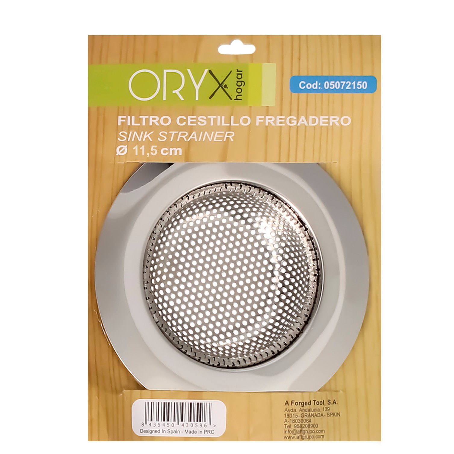 Filtro Cestillo Fregaderos / Lavabo Cocinas Ø 11,5 cm.