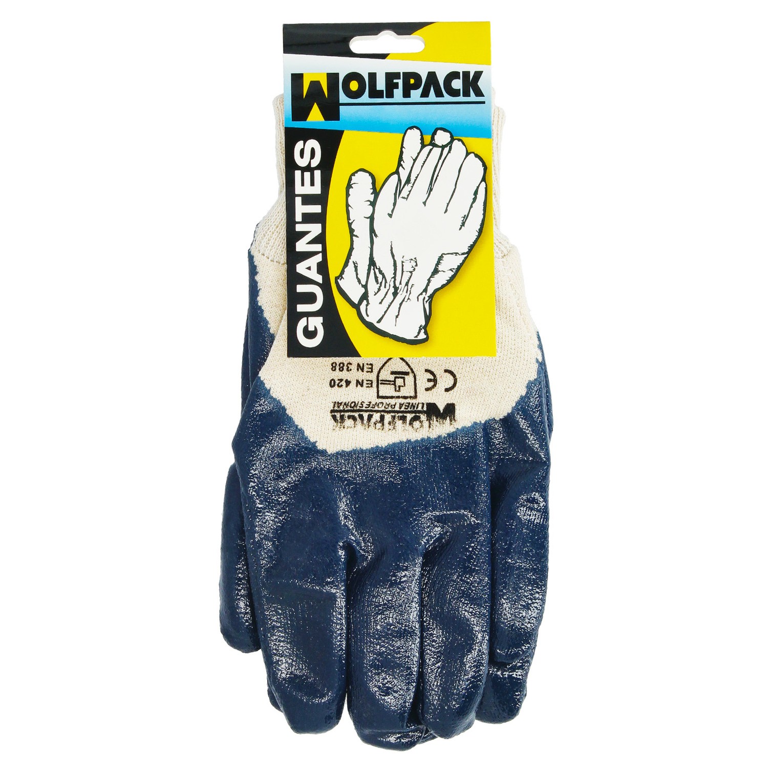 Guantes Nitrilo / Lona Pesados Nimax 8" (Par)