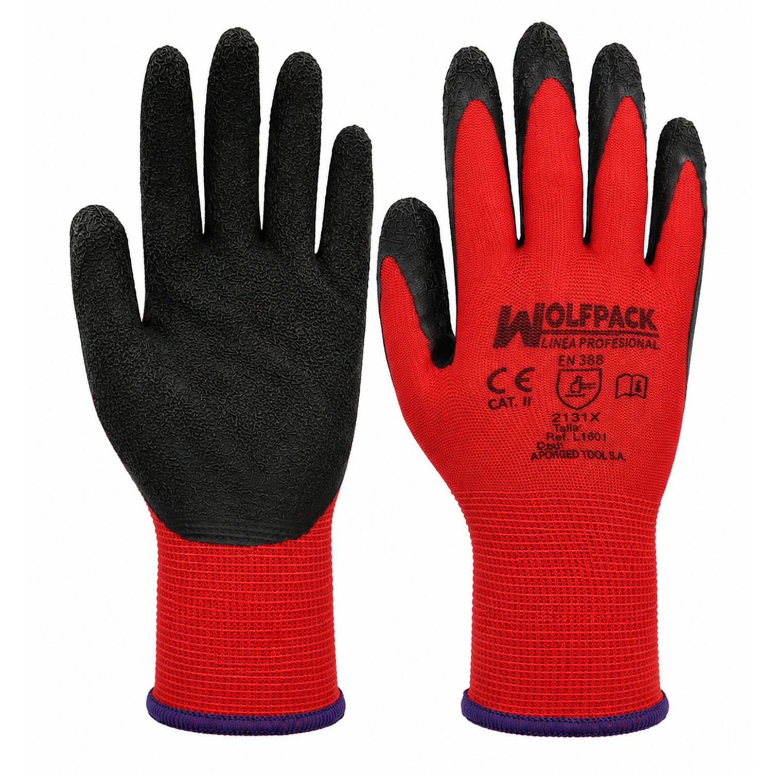 Guantes Latex / Nylon Gripflex Talla 6" (Par)