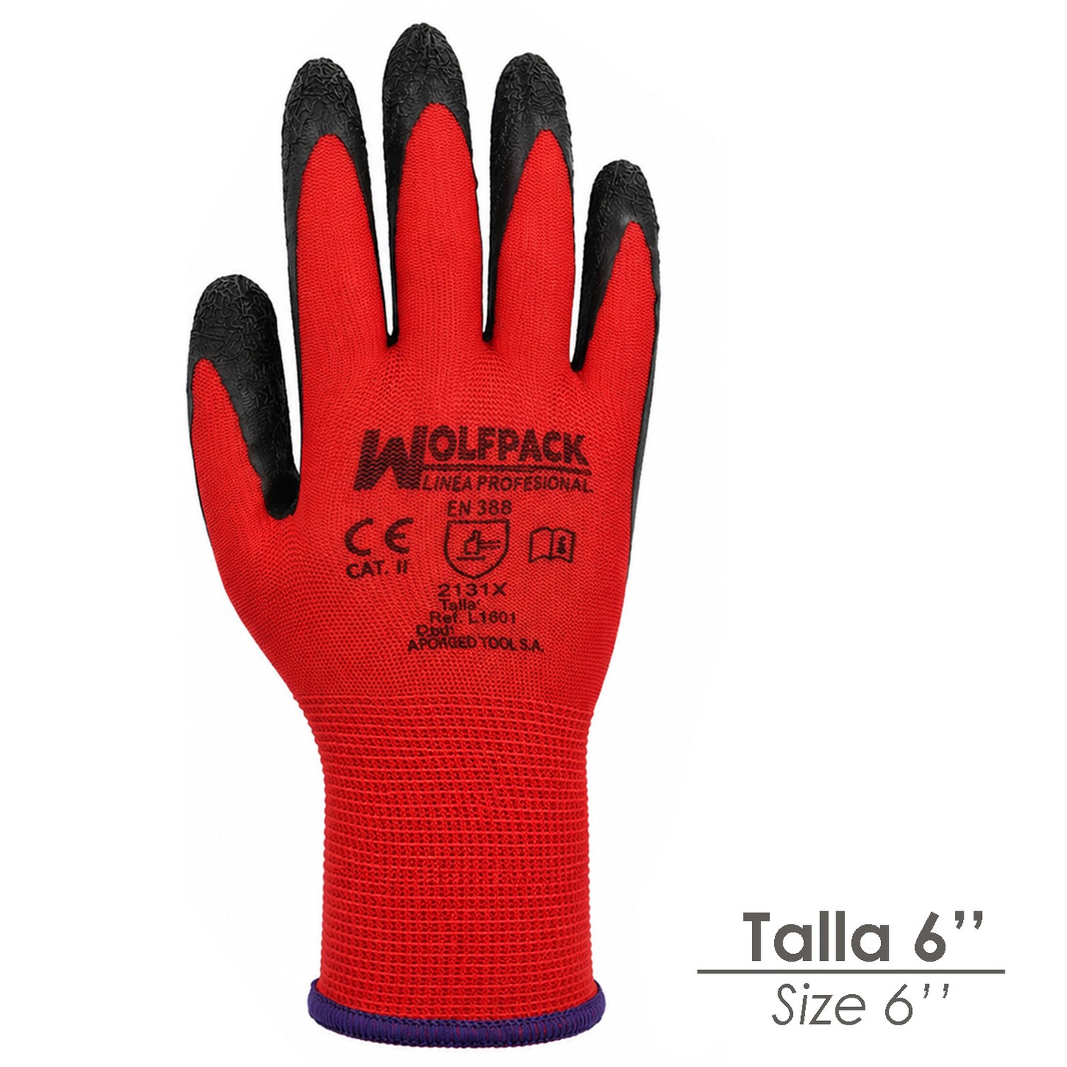 Guantes Latex / Nylon Gripflex Talla 6" (Par)