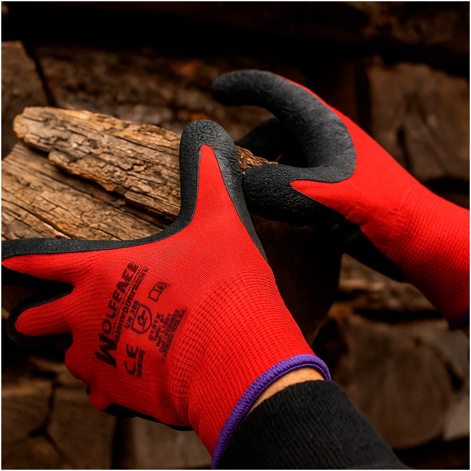 Guantes Latex / Nylon Gripflex Talla 6" (Par)
