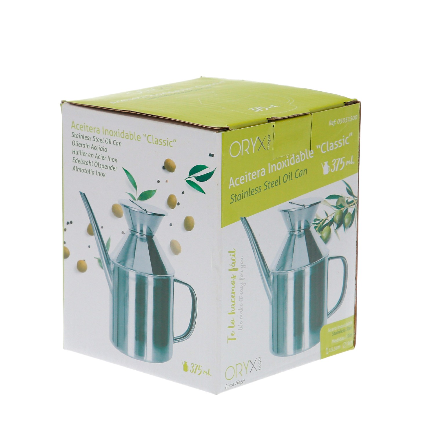 Aceitera Acero Inoxidable Modelo "Classic" 375ml.