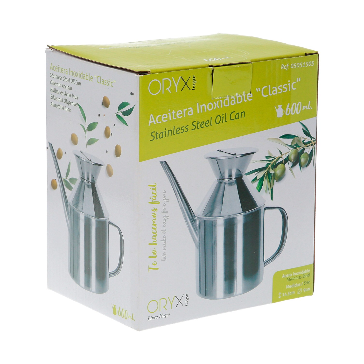Aceitera Acero Inoxidable Modelo "Classic" 625ml.