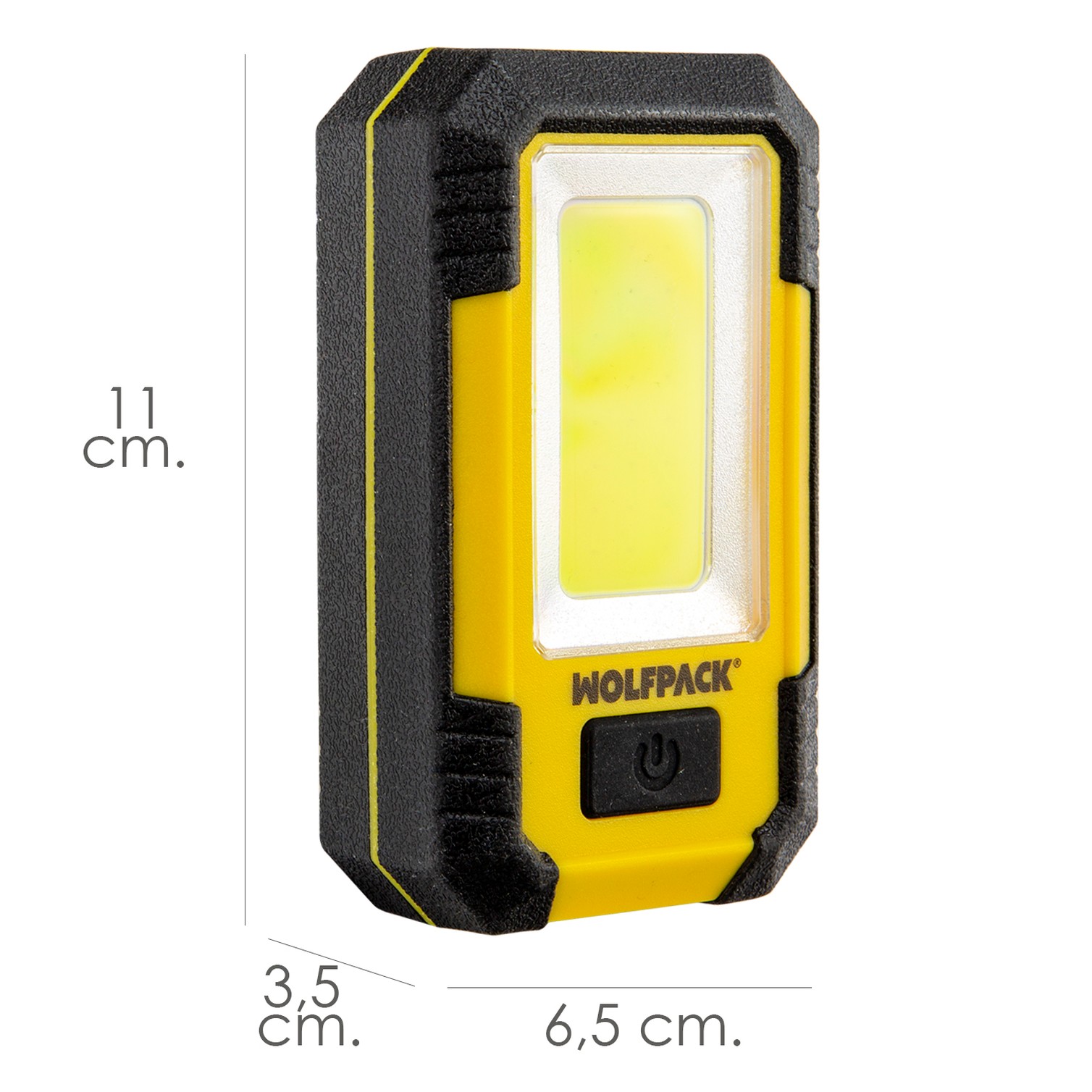 Linterna LED Profesional Compacta Engomada Bateria Recargable 500 Lumenes Con Función Powerbank, Iman, Soporte y Gancho