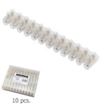 Regleta Ficha Empalme 3 Amperios / Seccion 4 mm. Envase De 10 Regletas de 12 Fichas Cada Una. [+6 variaciones de Amp./Sección Disponibles]