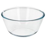 Bol De Cristal, Ideal Para Mezclas. 2.0 Litros. Libre BPA, Cristal De Borosilicato.Ensaladas, Postres, Cocina, Resposteria