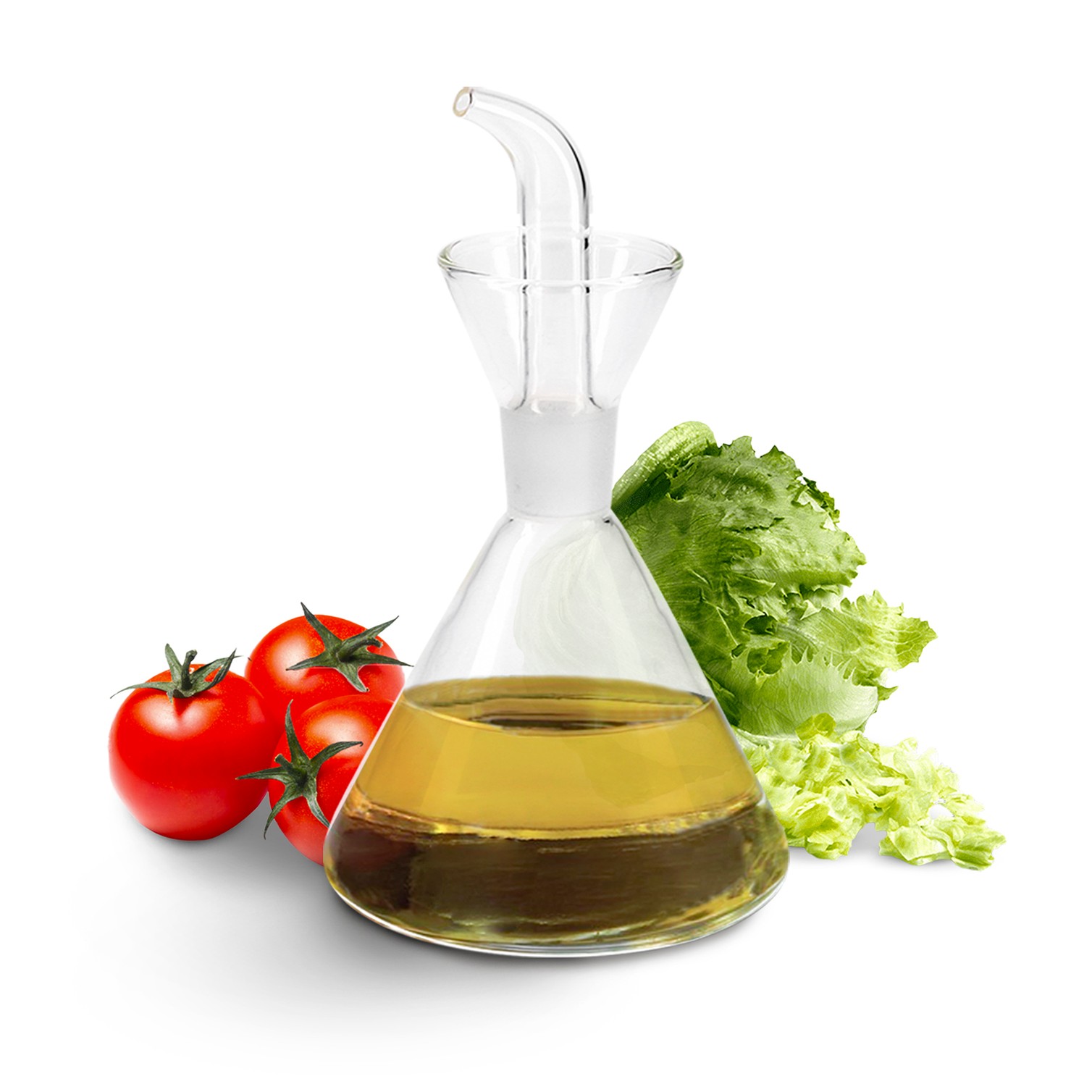 Aceitera De Cristal Con Sistema Antigoteo, Capacidad 500 ml.
