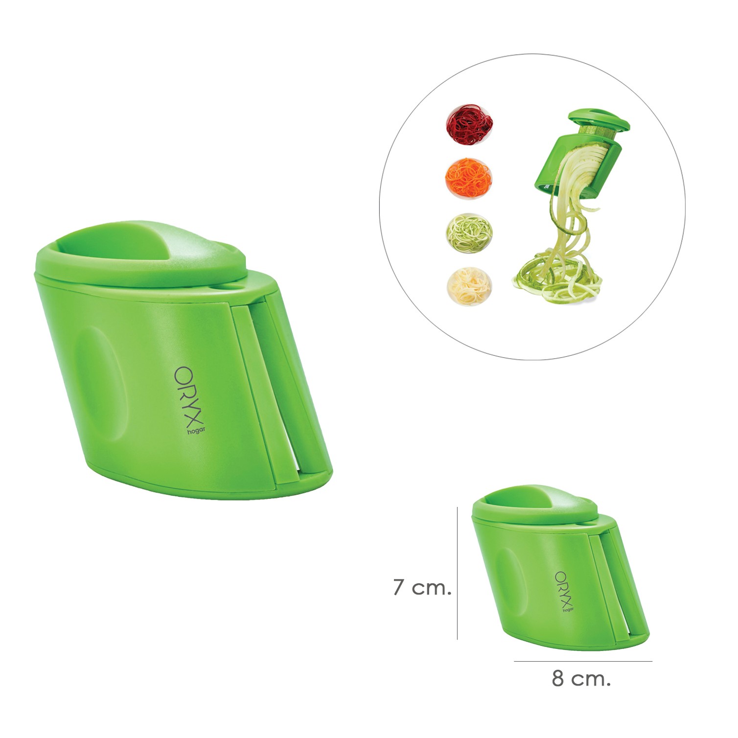 Cortador De Verduras Doble Cuchilla Inoxidable, Forma En Espiral