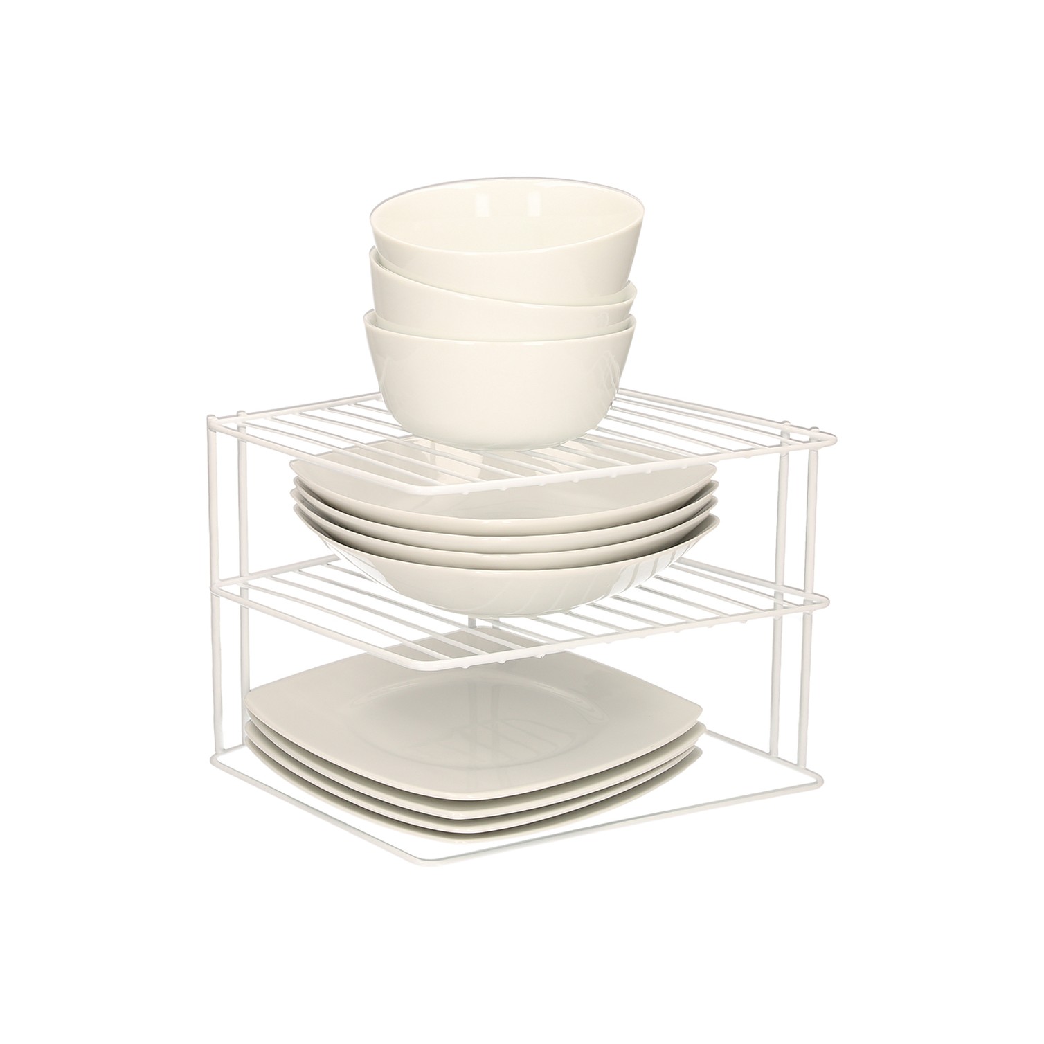Estante Forma De Esquina Para Cocina, 90 Grados, 3 niveles