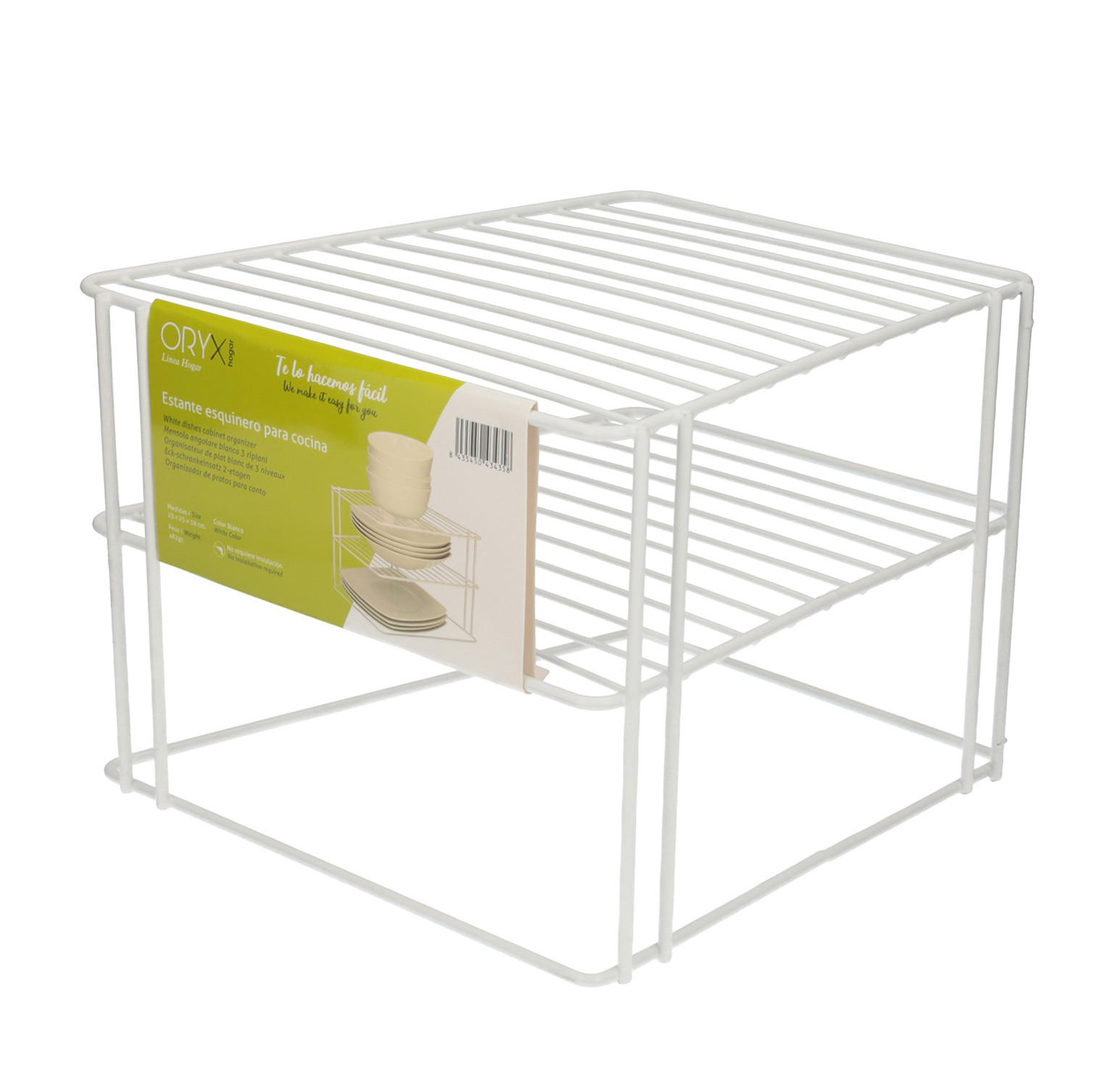 Estante Forma De Esquina Para Cocina, 90 Grados, 3 niveles