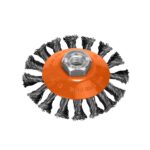 Cepillo Oblicuo Con Alambre De Acero Trenazdo Rosca M14, Ø 100 mm. Alambre de Ø 0,30 mm.