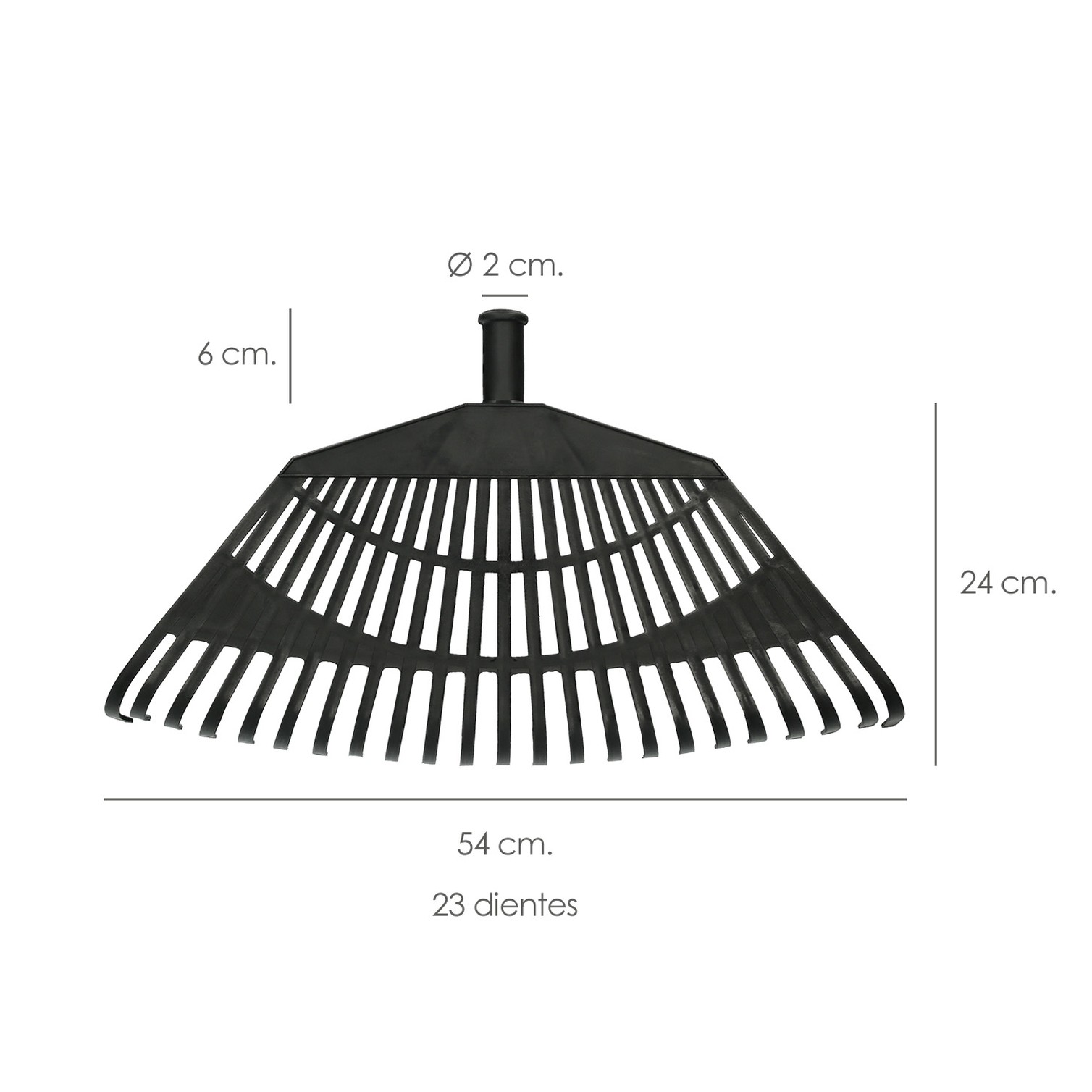 Rastrillo Plastico Trapezoidal Color Negro 32 Dientes