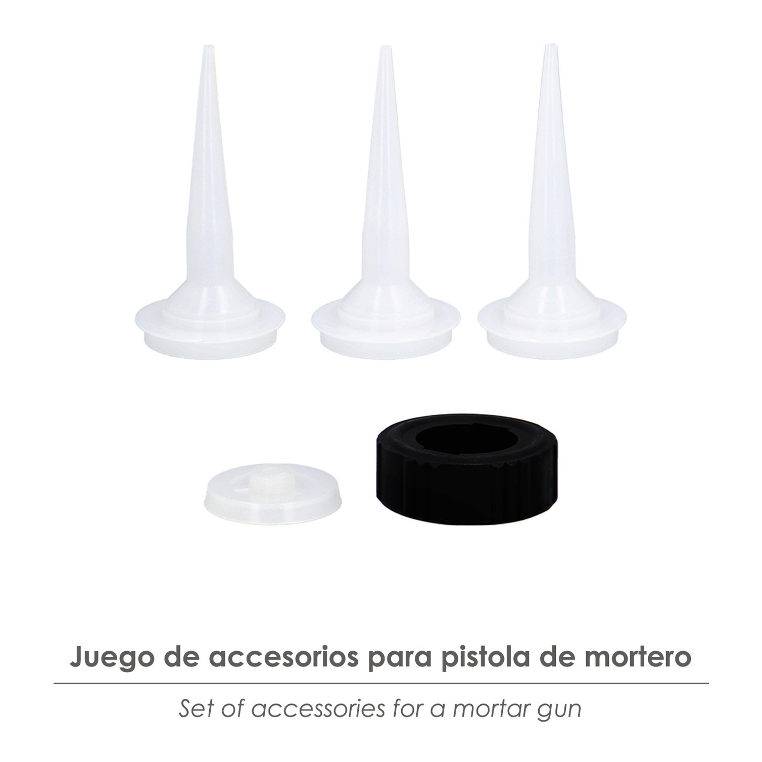 Set Accesorios para Pistola Aluminio / Acero Aplicar Mortero 660 CC. 02210502