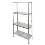 Estanteria Acero Galvanizado con 4 Baldas 150x75x30 cm. Baldas ajustables. Peso maximo 120 Kg.