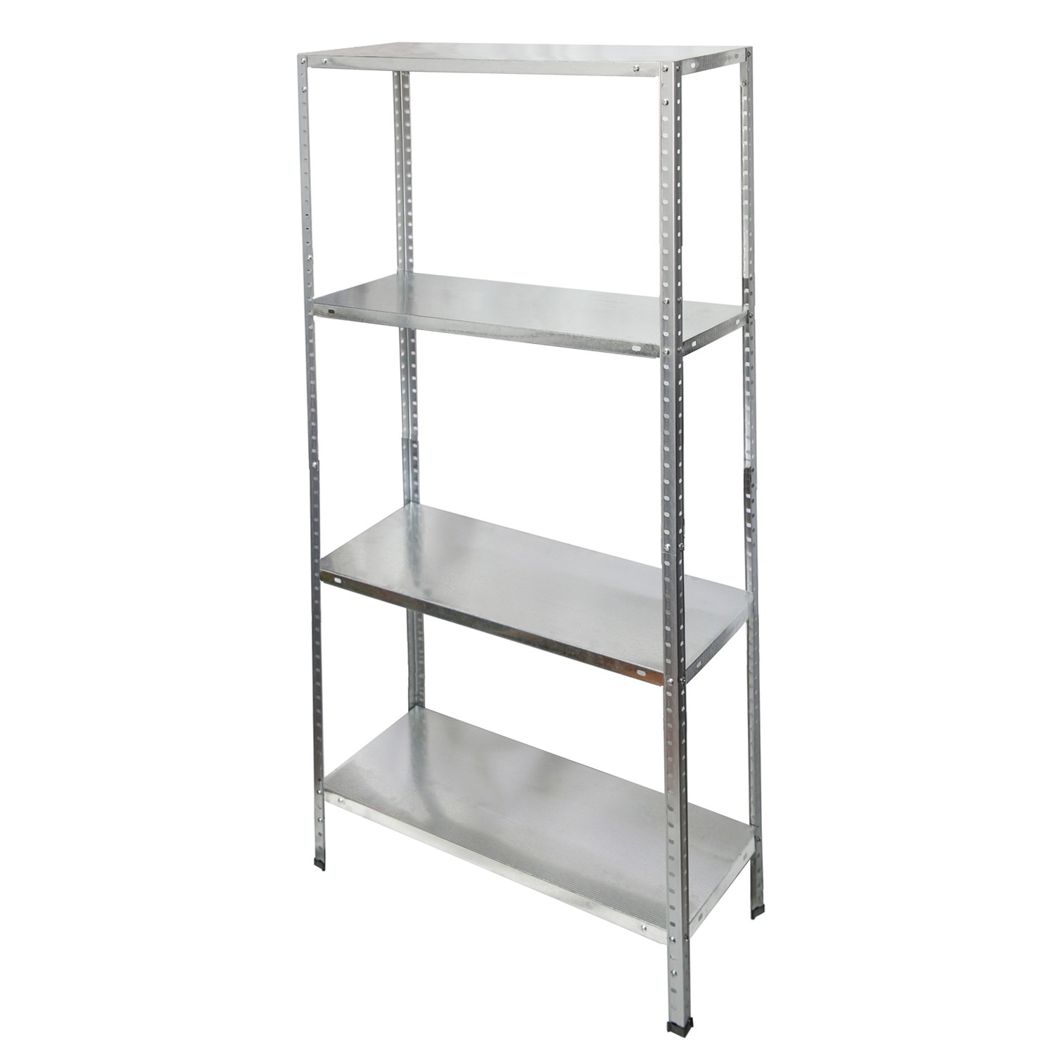 Estanteria Acero Galvanizado con 4 Baldas 150x75x30 cm. Baldas ajustables. Peso maximo 120 Kg.
