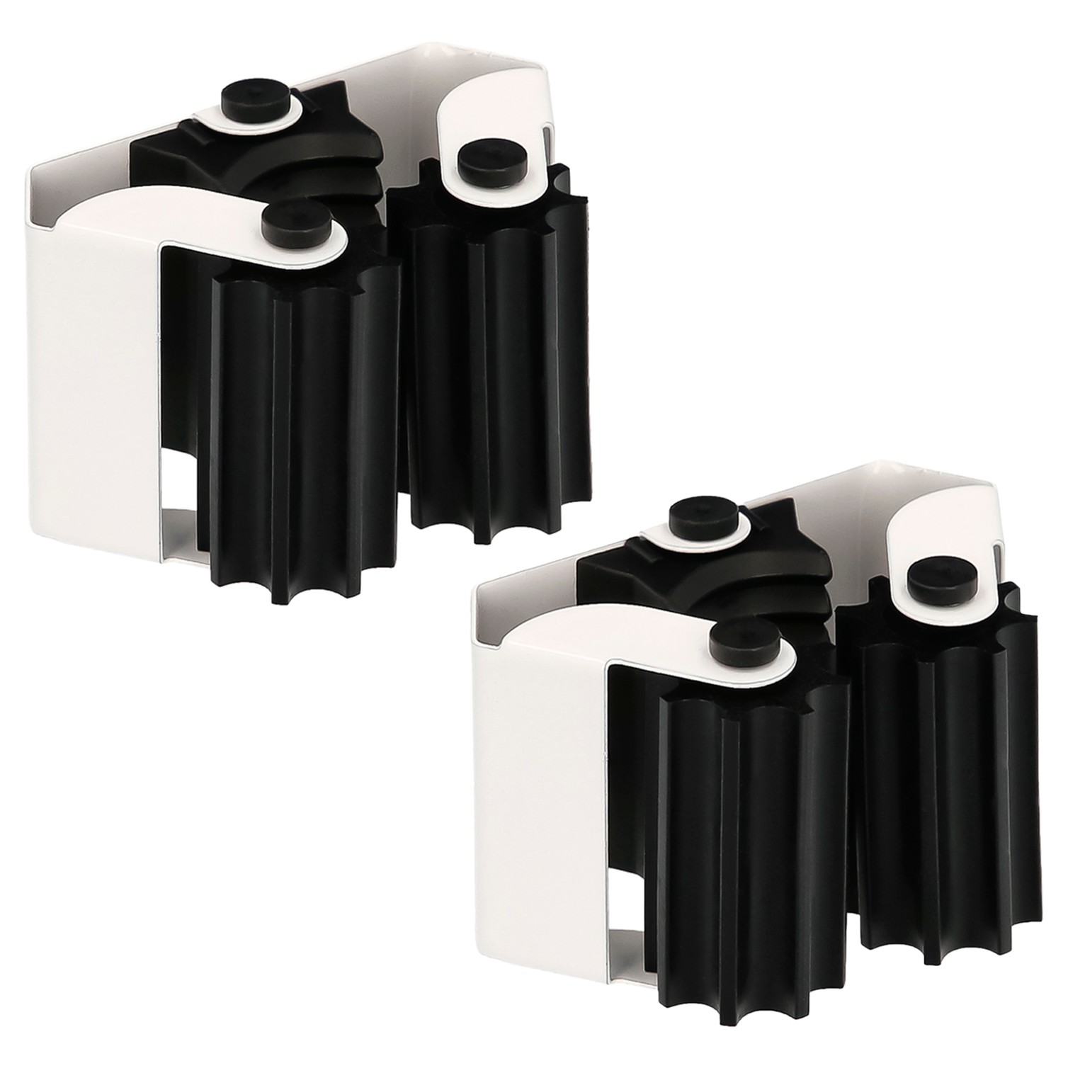 Colgador Adhesivo / Atornillable Para Escobas, Fregonas, Cepillos, Recogedores (Blister 2 piezas)