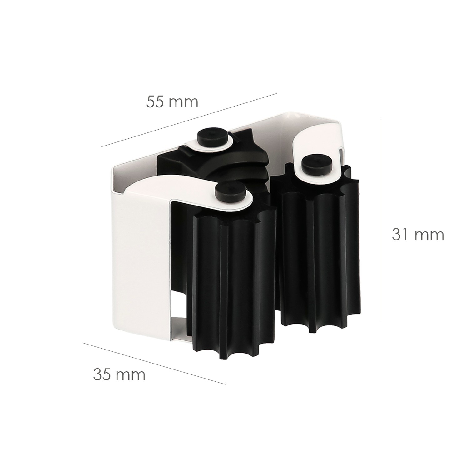 Colgador Adhesivo / Atornillable Para Escobas, Fregonas, Cepillos, Recogedores (Blister 2 piezas)
