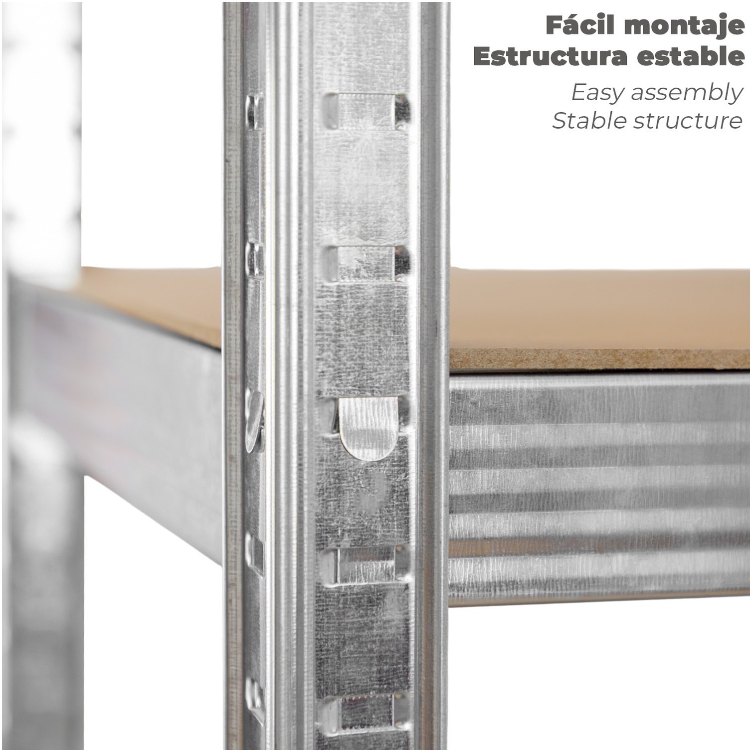 Modulo Estanteria Montaje Rápido Sin Tornillos 90x40x180 cm. (5 Bateas)