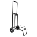 Carretilla Plegable Metalica De Carga - Porta Maletas Con Cuerda Elastica 93,5x33x44 cm. Carro De Transporte 50 Kg.