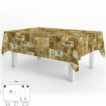 Mantel Hule Rectangular Tablones Vino Impermeable Antimanchas PVC 140x250 cm. Recortable Uso Interior y Exterior