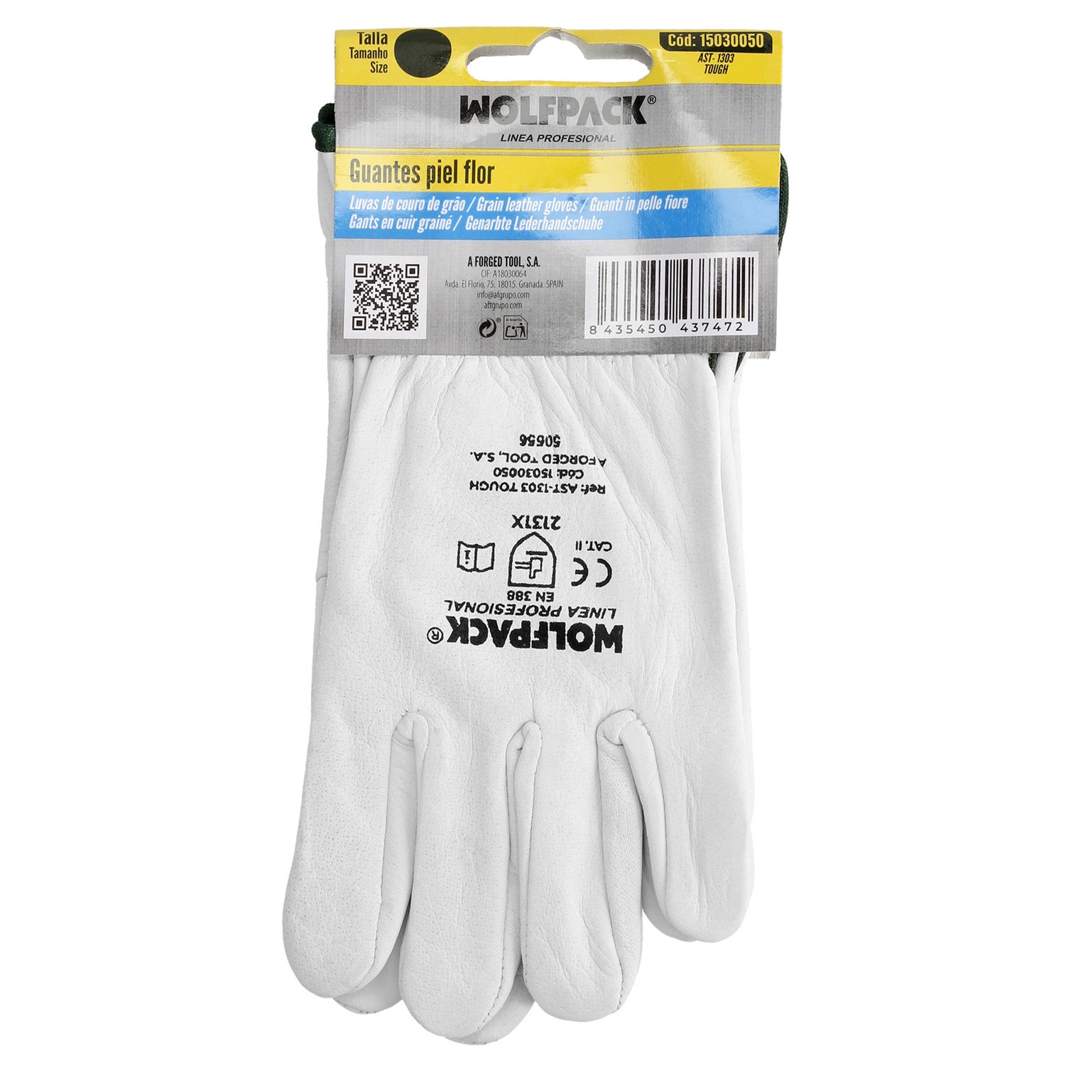 Guantes Trabajo Piel FLOR 7" Con Colgador (Par)