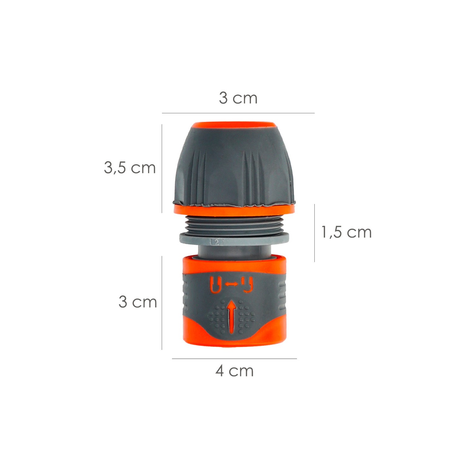 Conector Manguera Plastico Universal 1/2" 5/8" 3/4"