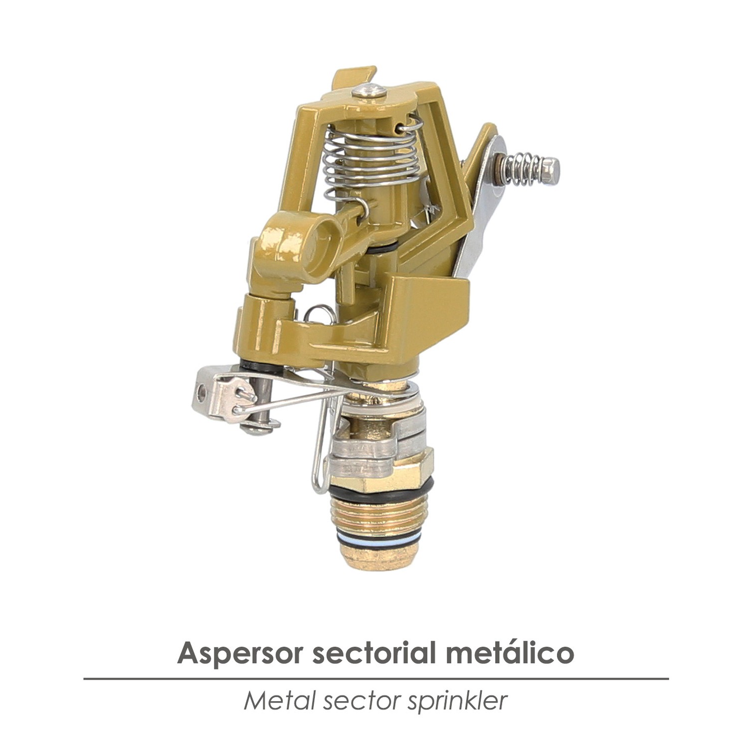 Aspersor Riego Regulable Metalico Sectorial Toma 1/2" Fabricado En Zinc, Riego De Jardines / Cesped