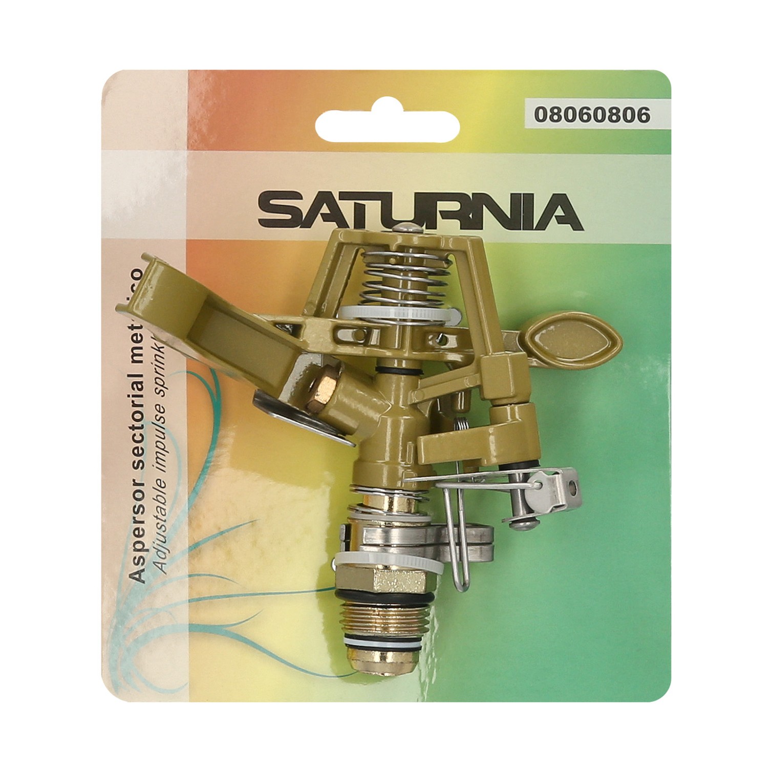 Aspersor Riego Regulable Metalico Sectorial Toma 1/2" Fabricado En Zinc, Riego De Jardines / Cesped