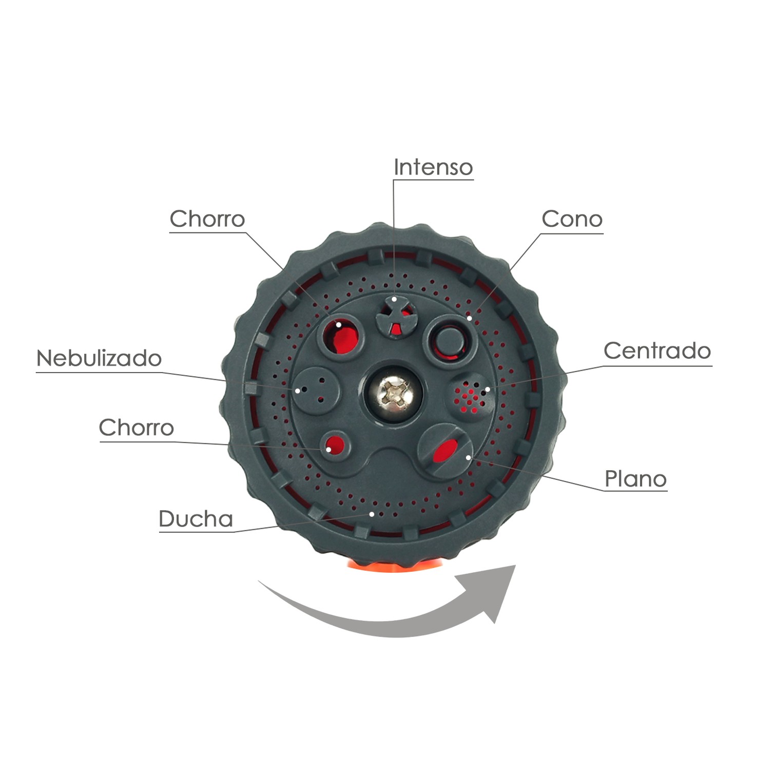 Manguera Extensible Espiral Autoenroscable Para Riego Jardin 15 MetrosCon Pistola y Conectores