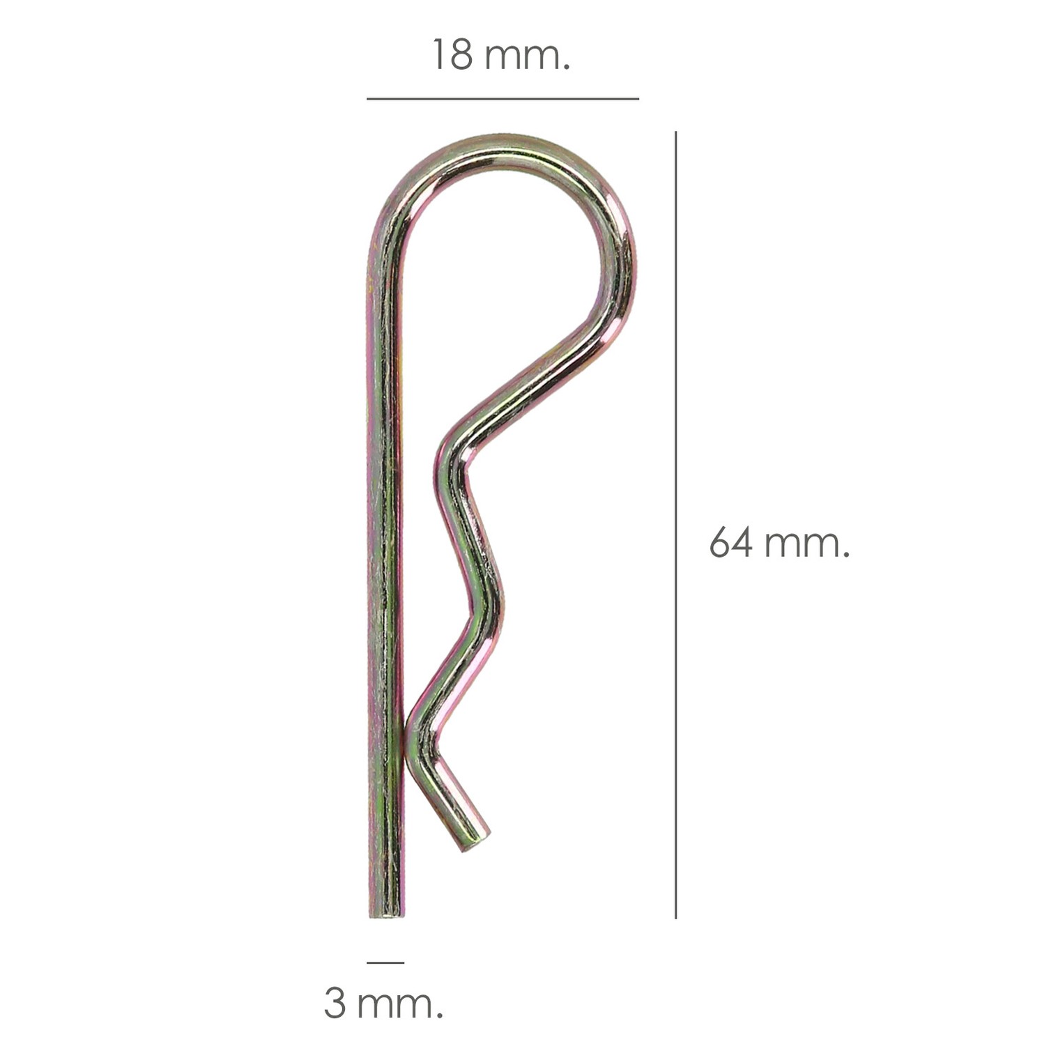 Pasador "R" 3 x 64 mm.