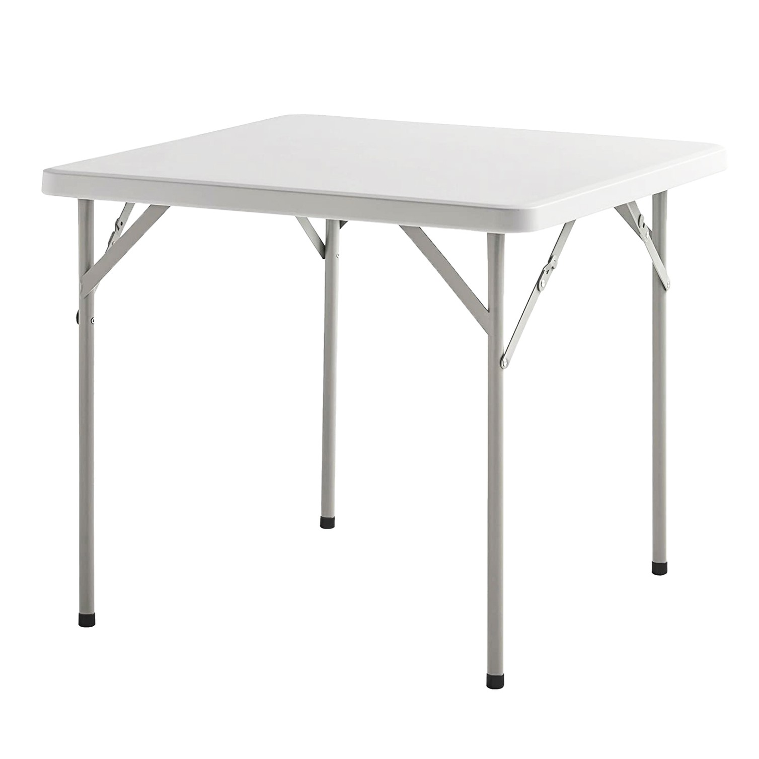 Mesa Plegable Cuadrada HDPE Multifuncional, Portatil, Resistente,Multiusos 86x86x74 cm. Color Blanco