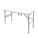 Mesa Plegable Rectangular HDPE 122x61x74 cm. Color Blanco