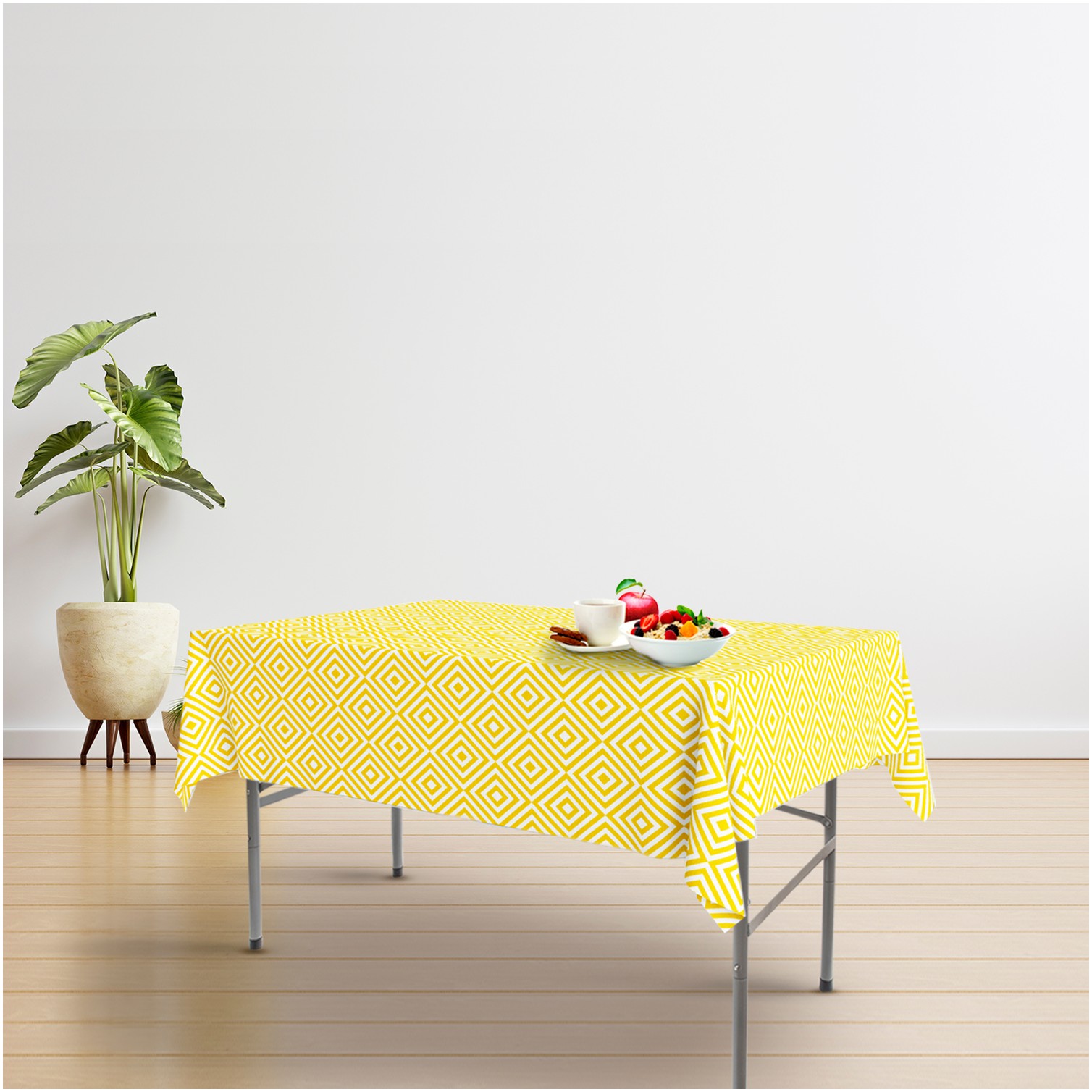 Mesa Plegable Rectangular HDPE 122x61x74 cm. Color Blanco