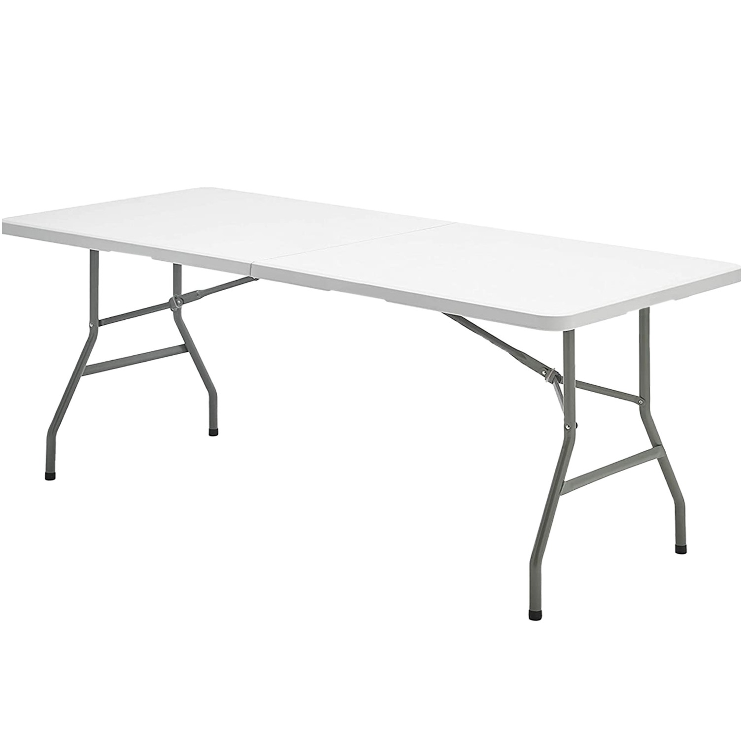 Mesa Plegable Rectangular HDPE 244x76x74 cm. Color Blanco