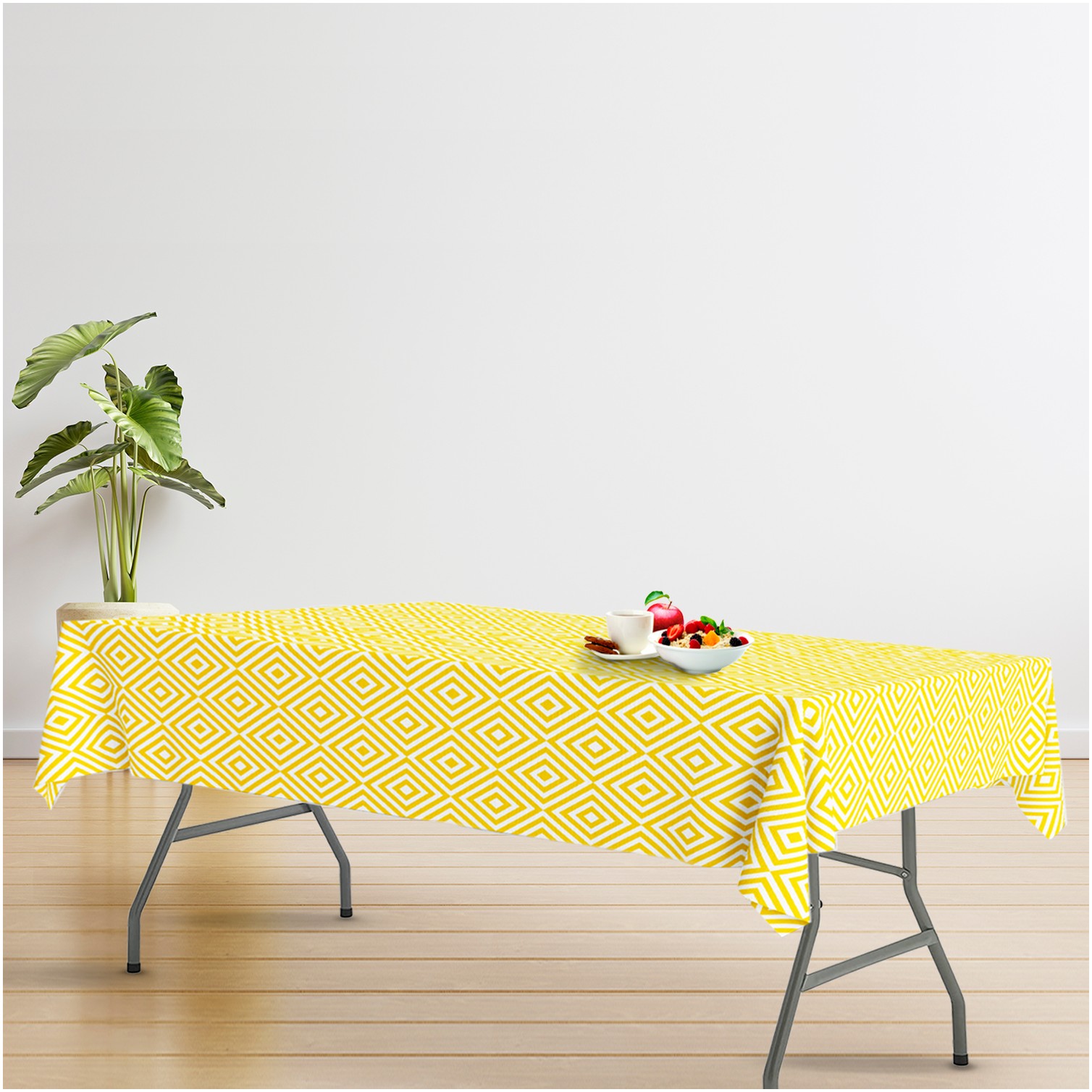 Mesa Plegable Rectangular HDPE 244x76x74 cm. Color Blanco