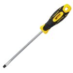 Destornillador Mango Bimaterial Boca Estampada 6x150 mm. Destornillador Plano, Cromo Vanadio,
