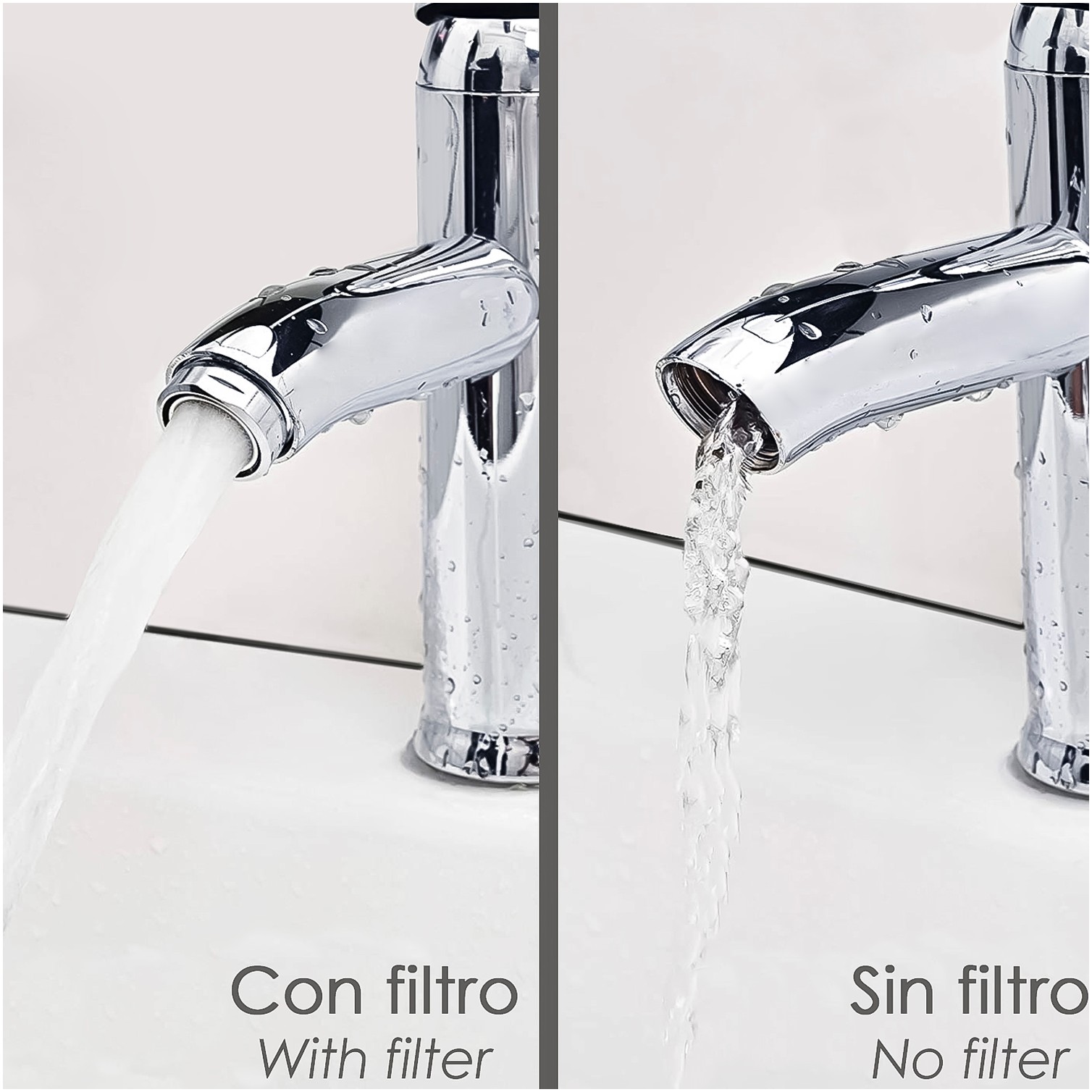 Atomizador Grifos / Monomando M28 (2 piezas) Filtro Aireador Grifo, Economizador de Agua, Difusor Grifo, Aireador Economizador