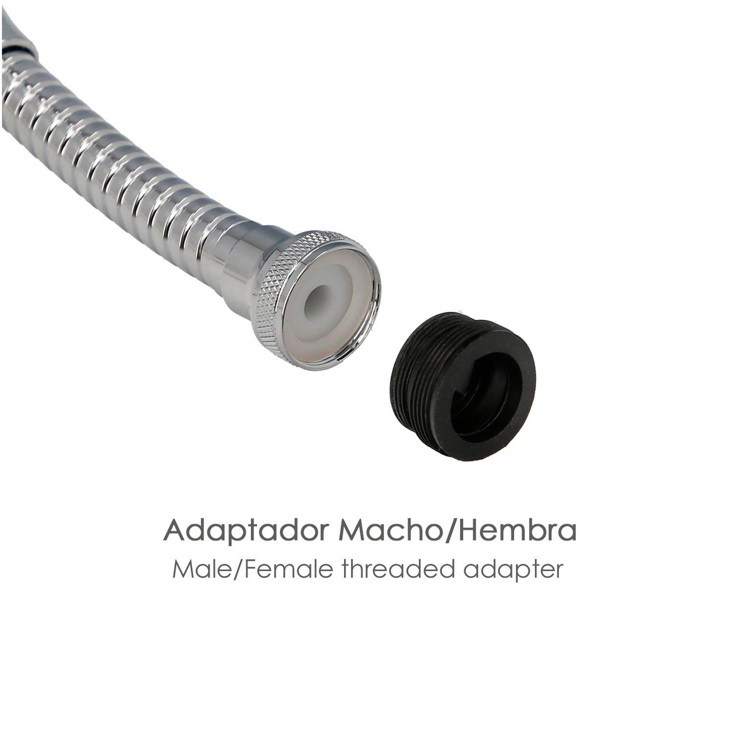 Atomizador Economizador Metalico Flexible Con Adaptador Macho / Hembra