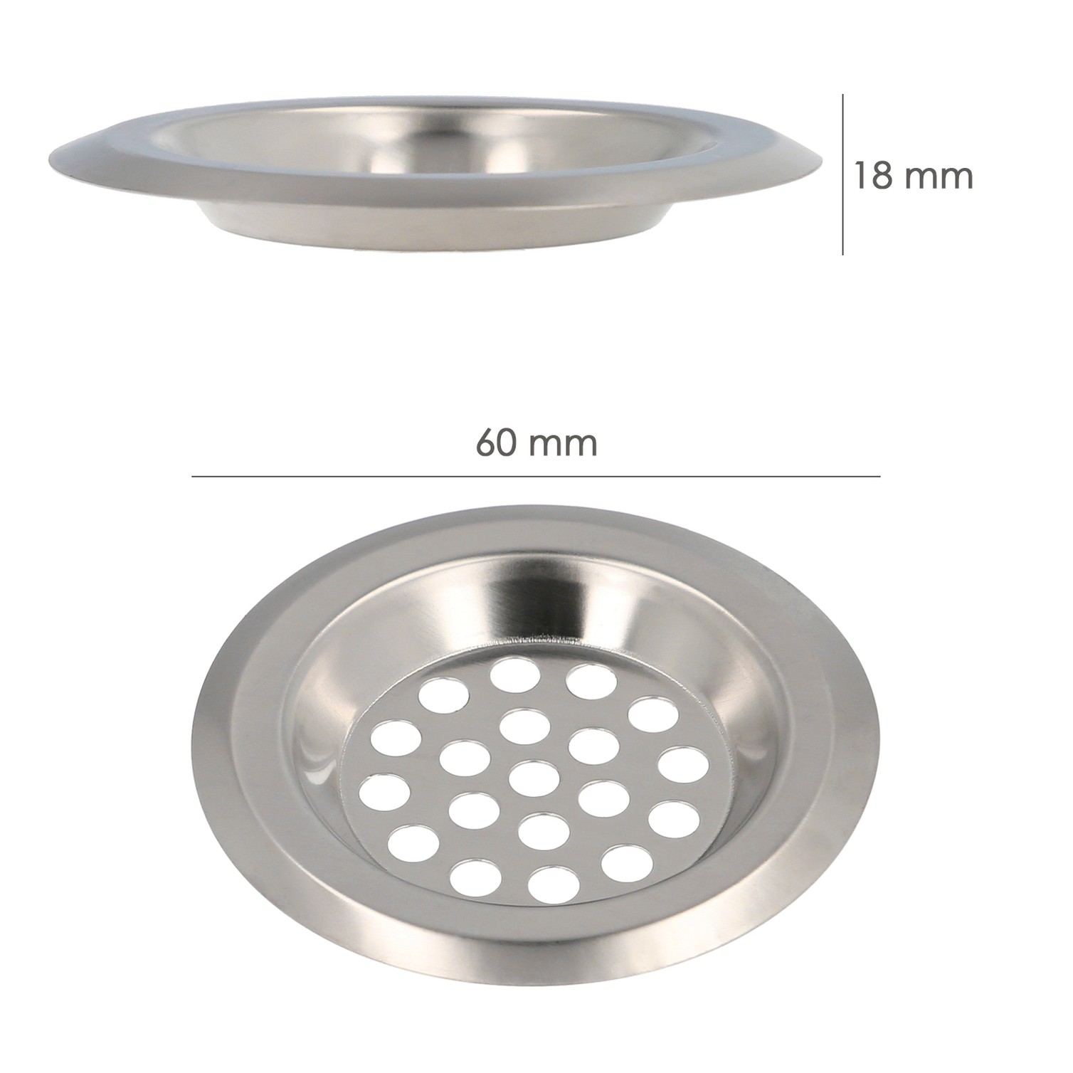 Filtro Cestillo Para Lavabo / Fregadero Inoxidable 6 cm.