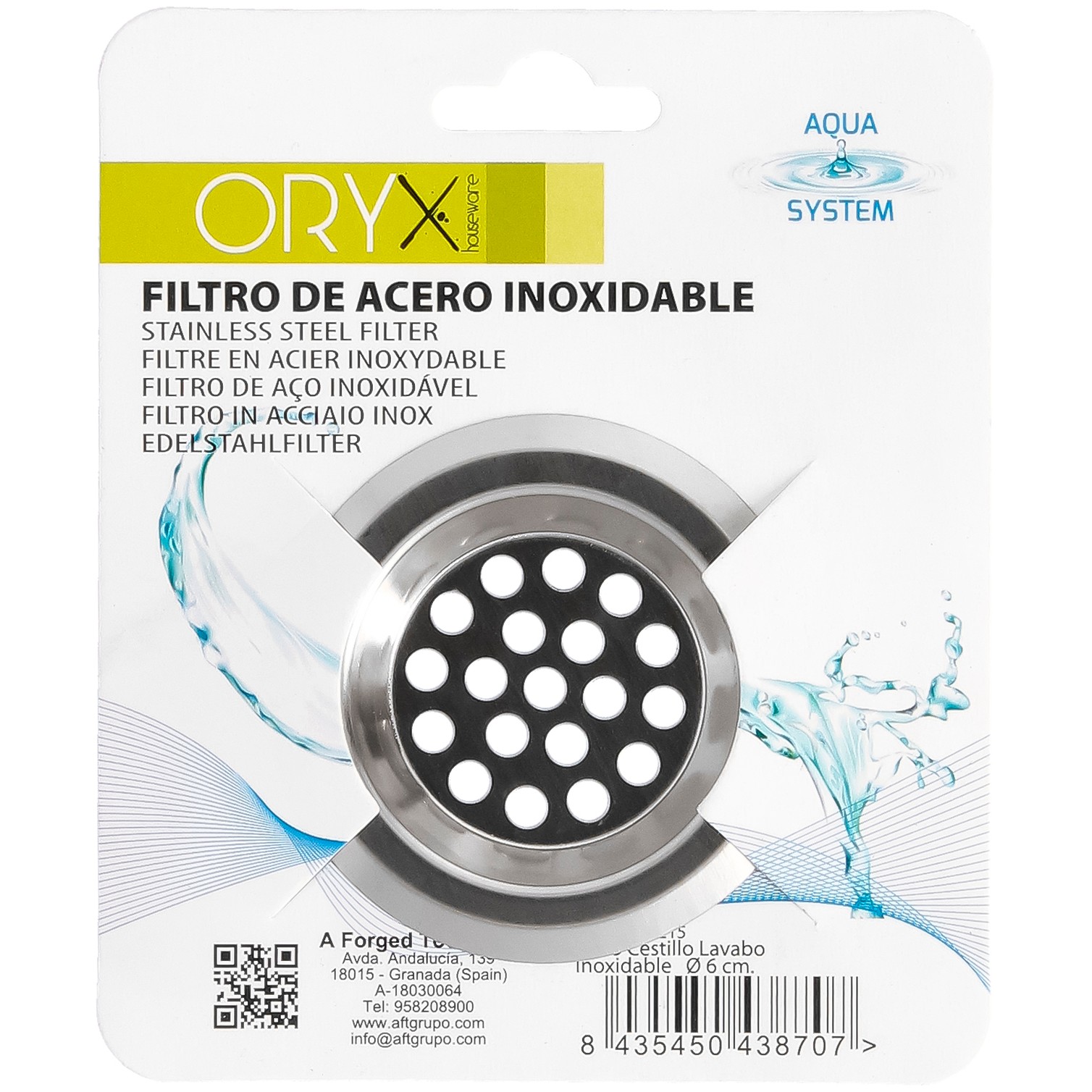 Filtro Cestillo Para Lavabo / Fregadero Inoxidable 6 cm.