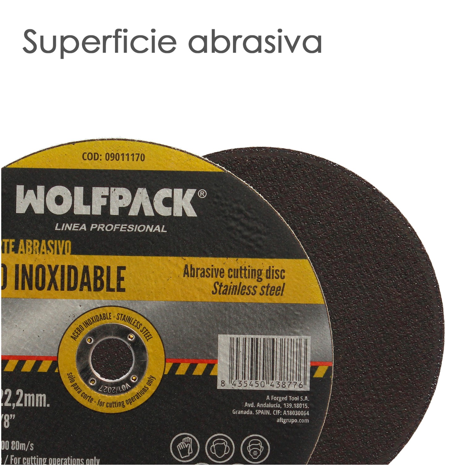 Disco Corte Abrasivo Acero Inoxidable Ø 230x Ø 22,2 mm Espesor 1,9 mm Disco Radial / Amoladora Universal Con Todas Las Amoladora
