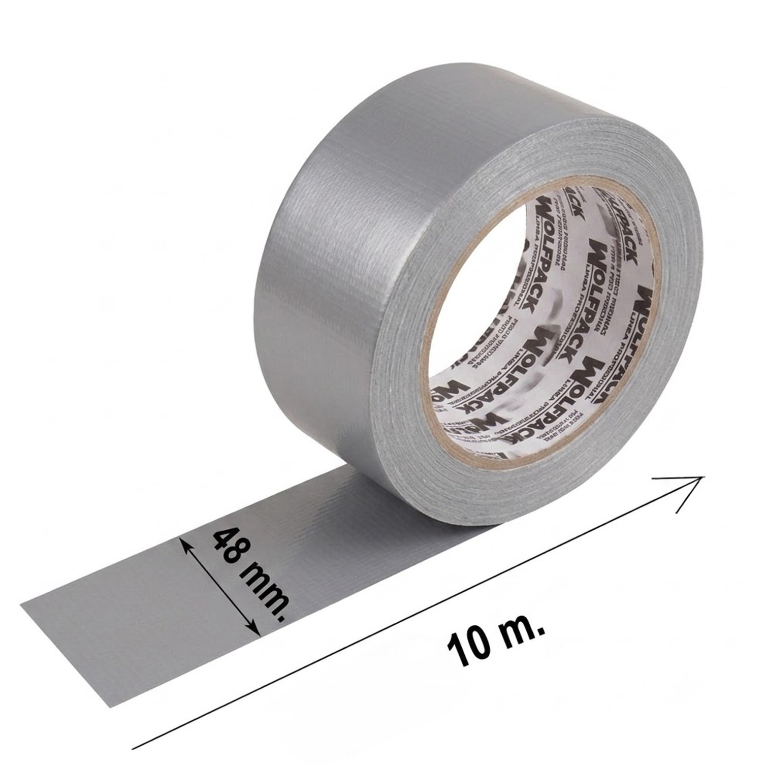 Cinta Americana "Muscle" Gris 48 mm. x 10 mertos. Super Resistente, Sellar, Reparar, Unir, Fijar, Sujetar, Empaquetar.