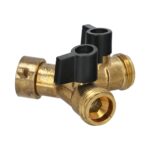 Adaptador Manguera Laton 2 Tomas Macho 3/4", Duplicador Grifo, Adaptador 2 Vias, Entrada 3/4" Hembra