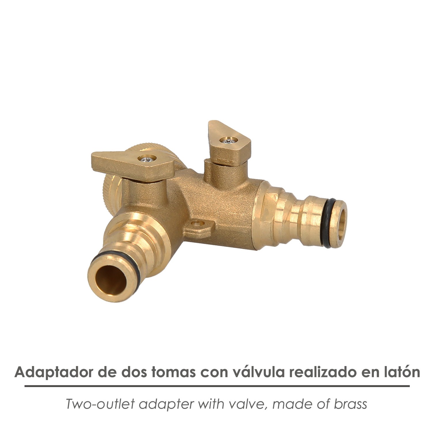 Adaptador Manguera Laton 2 tomas para Grifo 3/4"