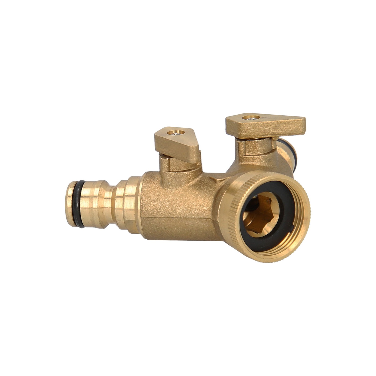 Adaptador Manguera Laton 2 tomas para Grifo 3/4"