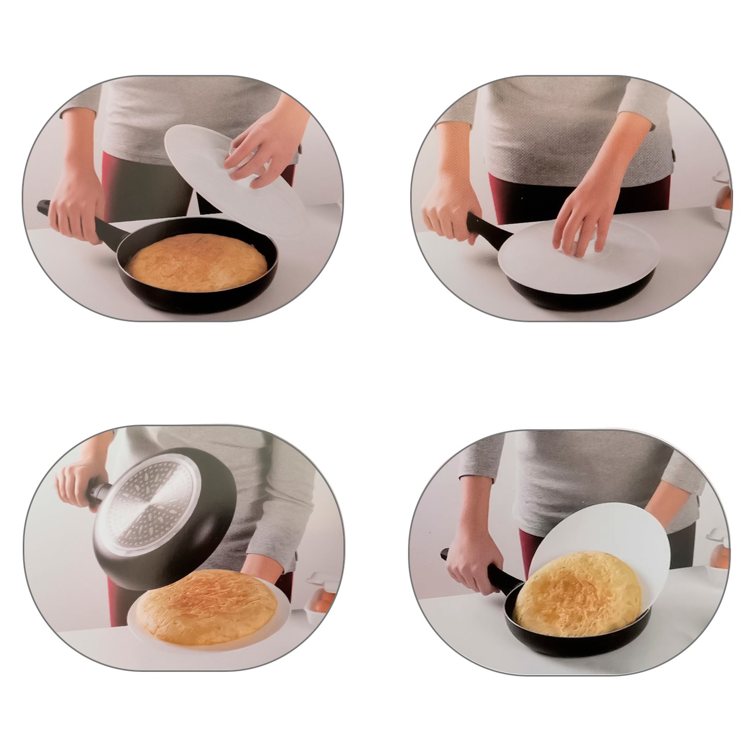 Tapa Plastico Giratortillas Oryx Ø 29cm. (Tapa Vuelve Tortillas, Tapa Giratortillas, Tapa Gira Tortillas)
