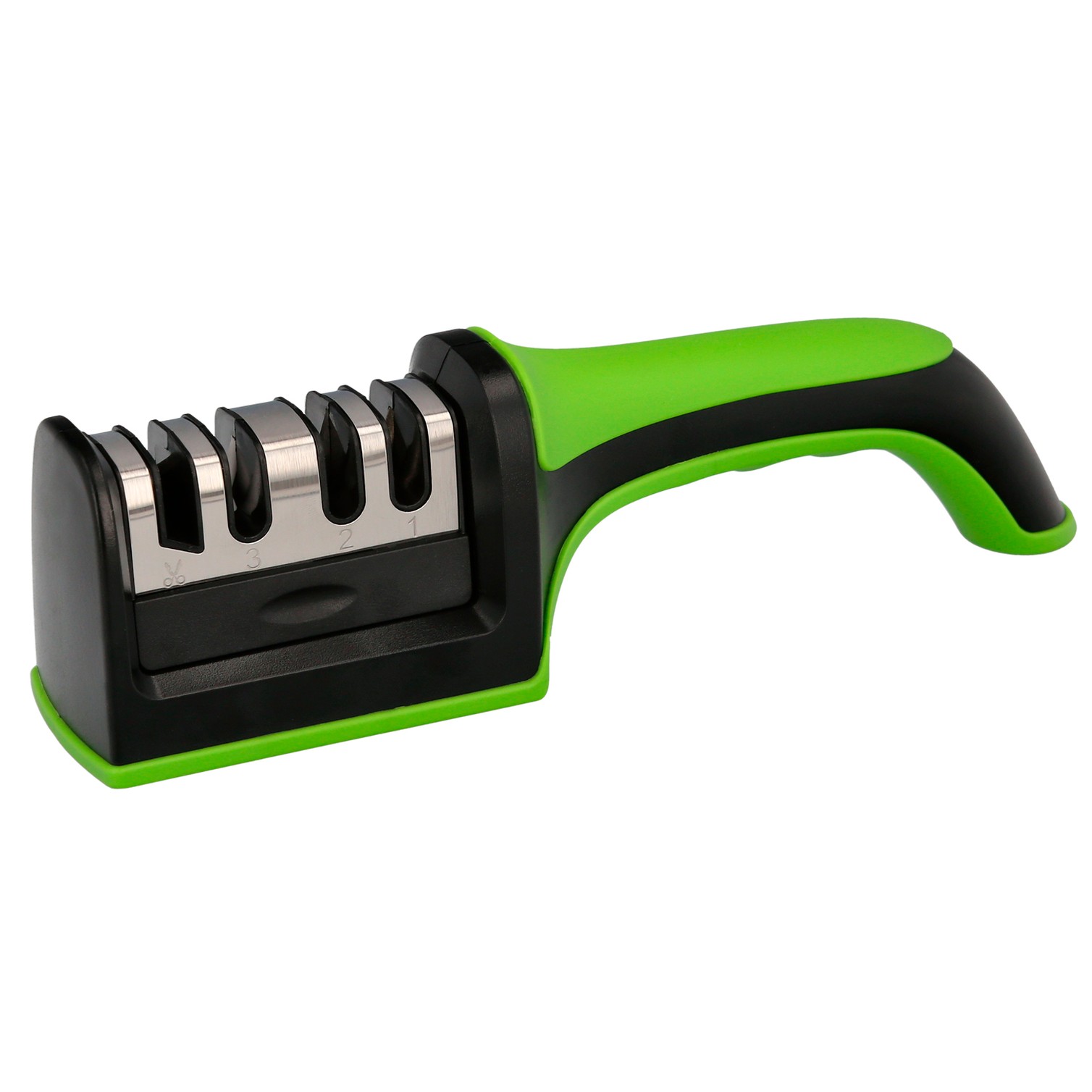 Afilador Cocina Cuchillos Tijeras, 4 Etapas Con Mango