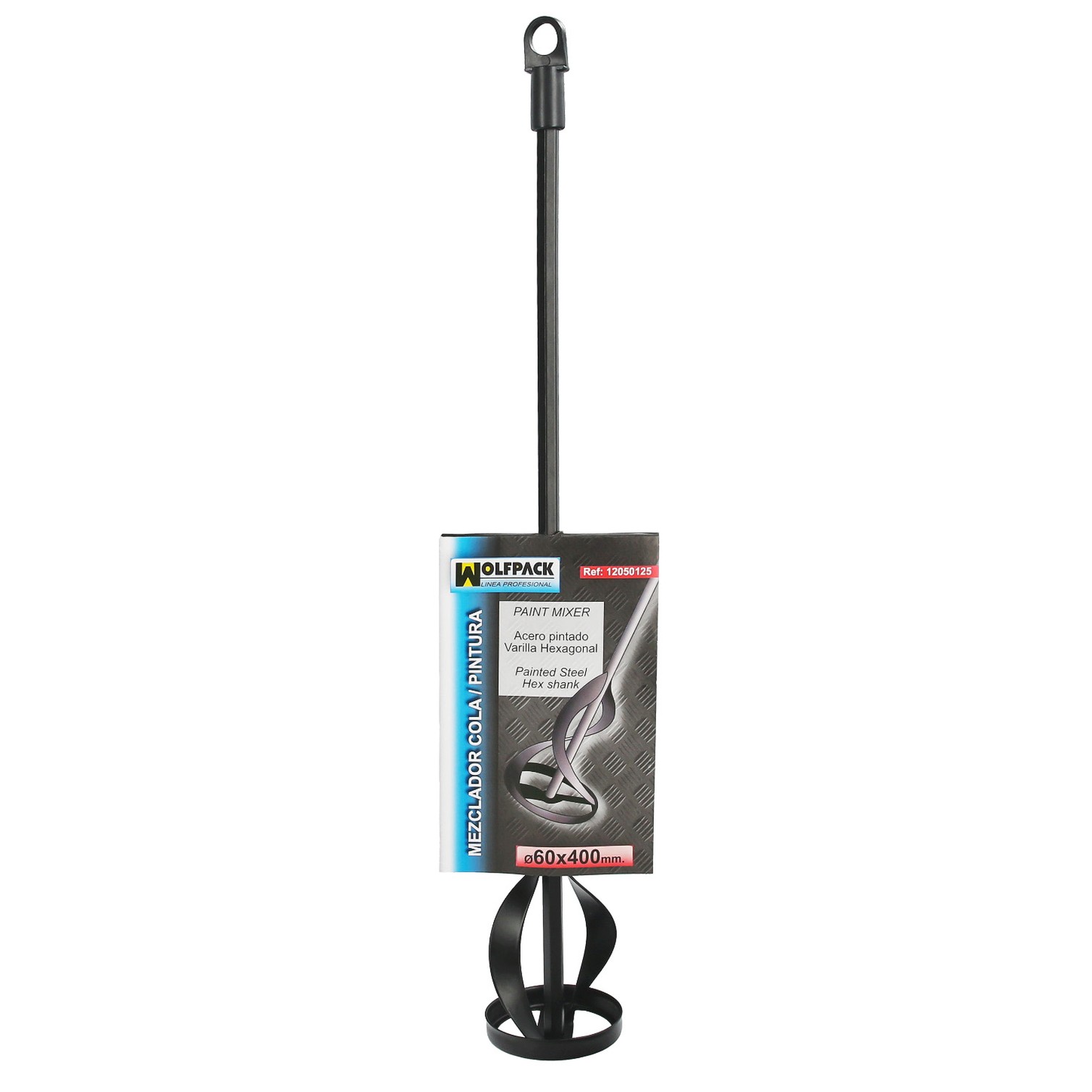 Mezclador Pinturas Para Taladro Ø 60 x 400 mm. Mezclador / Agitador Pinturas, Cemento, Yeso